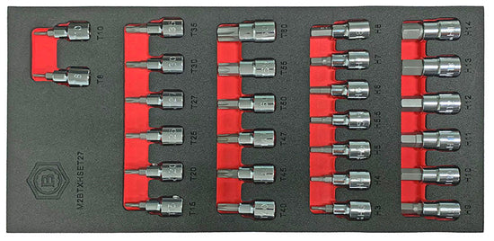 27Pc 3/8" Drive Torx & Hex/Allen Key Bit Socket Set - Britool Hallmark - image 2