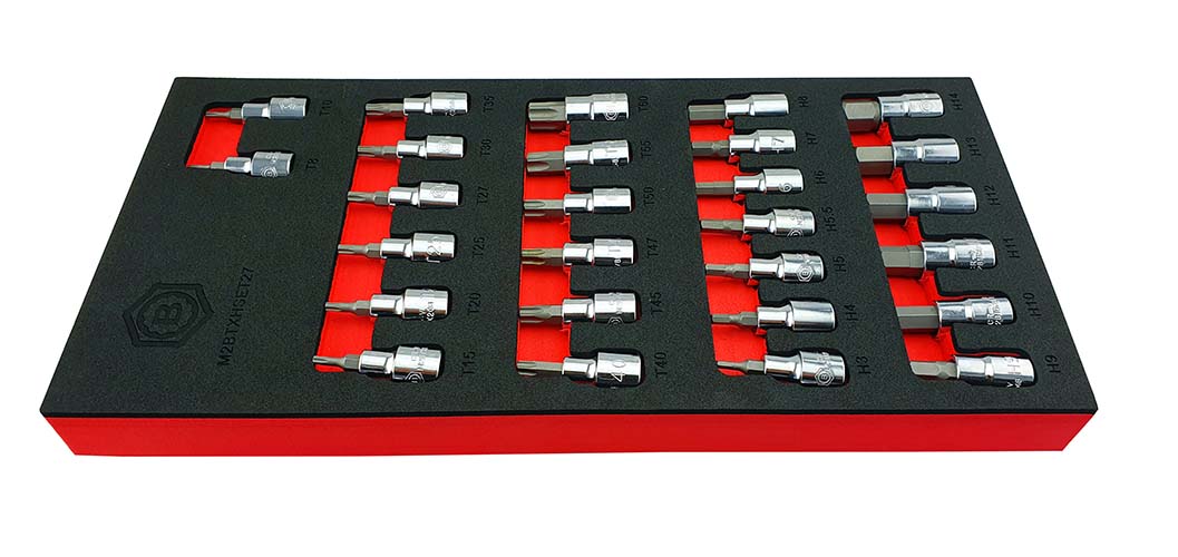 27Pc 3/8" Drive Torx & Hex/Allen Key Bit Socket Set - Britool Hallmark - image 4