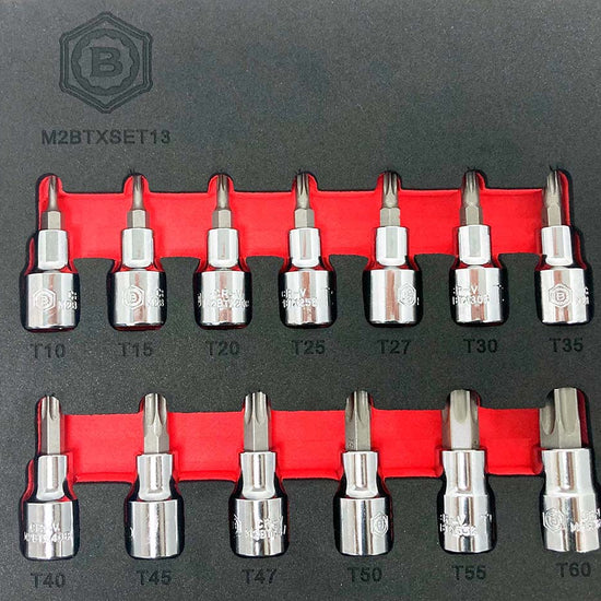 13Pc Torx Star Bit Socket Set 3/8" Drive From Britool Hallmark V3 - image 2