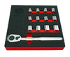 13Pc Low Profile / Restricted Access Socket & Ratchet Set From Britool Hallmark - image 3