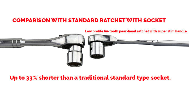 13Pc Low Profile / Restricted Access Socket & Ratchet Set From Britool Hallmark - image 4