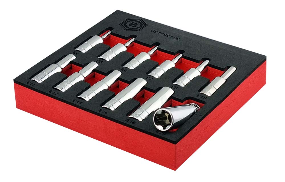 12pc 3/8" Dr. Deep E-Torx/Star Socket Set E4-E20 - Britool Hallmark - image 6