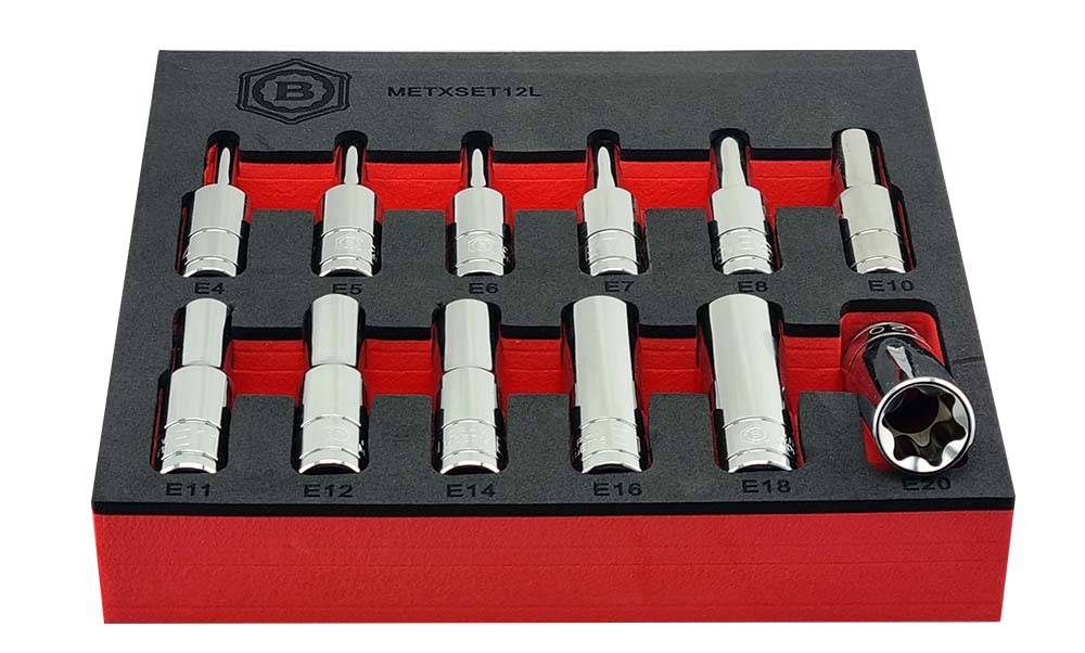 12pc 3/8" Dr. Deep E-Torx/Star Socket Set E4-E20 - Britool Hallmark - image 5