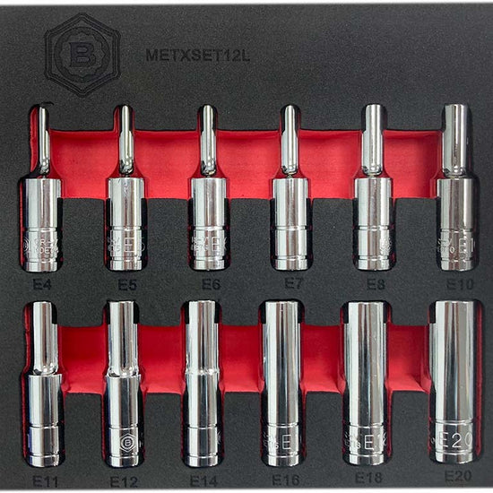 12pc 3/8" Dr. Deep E-Torx/Star Socket Set E4-E20 - Britool Hallmark - image 4