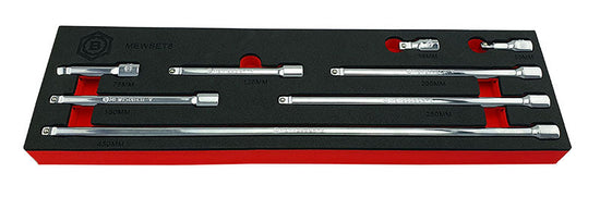 8Pc Wobble Extension Bar Set, 3/8" Drive -  Britool Hallmark - image 2