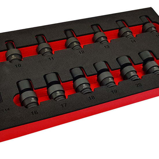 3/8" Dr Flexi Swivel Joint Impact Socket Set 9-22mm - Britool Hallmark - image 4