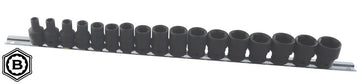 3/8" Drive Standard 6-Point Impact Socket Set From Britool Hallmark