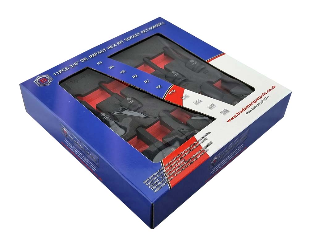 3/8" Drive Hex/Allen Key Impact Driver 11Pc Set - Britool Hallmark - image 9