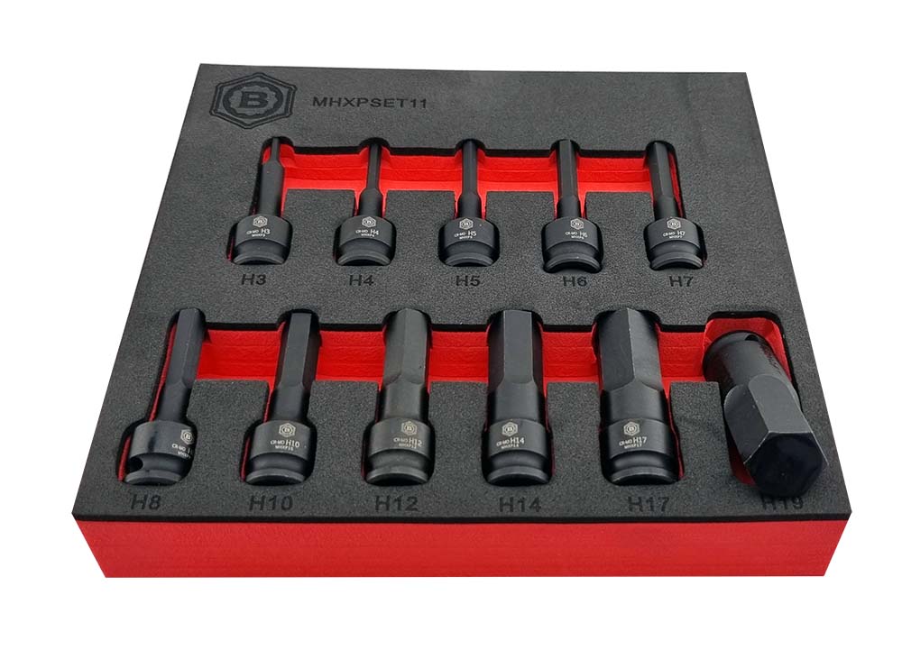 3/8" Drive Hex/Allen Key Impact Driver 11Pc Set - Britool Hallmark - image 8