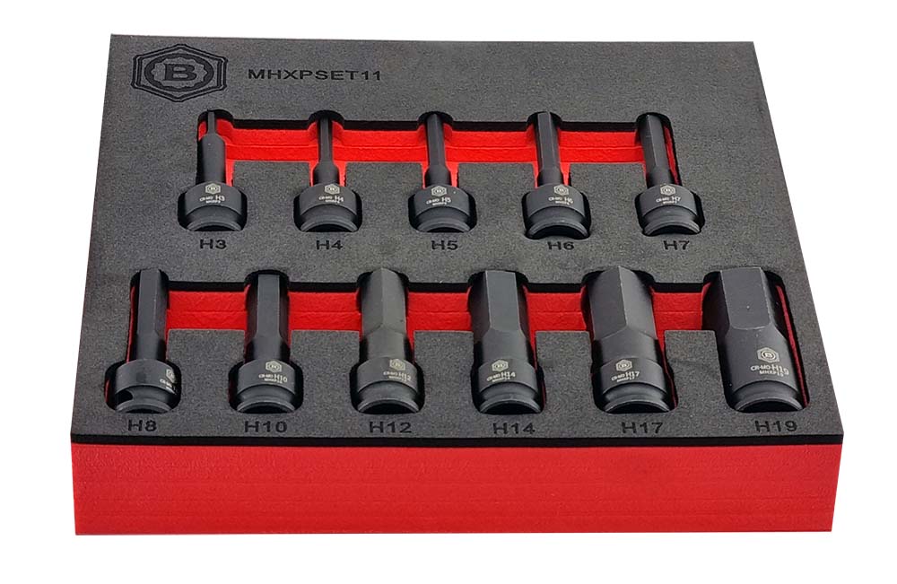 3/8" Drive Hex/Allen Key Impact Driver 11Pc Set - Britool Hallmark - image 6