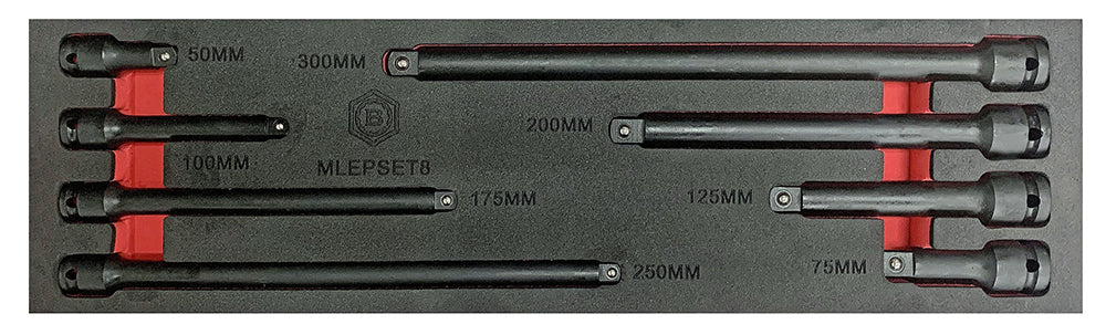 8PC 3/8" & 1/2" Drive Impact Extension Bar Set by Britool Hallmark - image 2