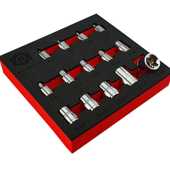 14Pc E-Torx/Star Socket Set E4-E24 - 3/8" & 1/2" Drive -  Britool Hallmark - image 5