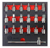 3/8" Drive 19Pc Oil Drain Plug Key Set - Britool Hallmark - image 2