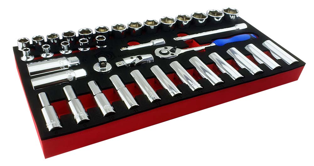 38Pc 3/8" Drive Socket, Ratchet & Accessory Set - Britool Hallmark - image 4