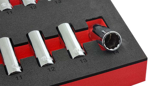 26PC 1/4'' Dive Standard & Deep 12-Point Socket Set - Britool Hallmark - image 2