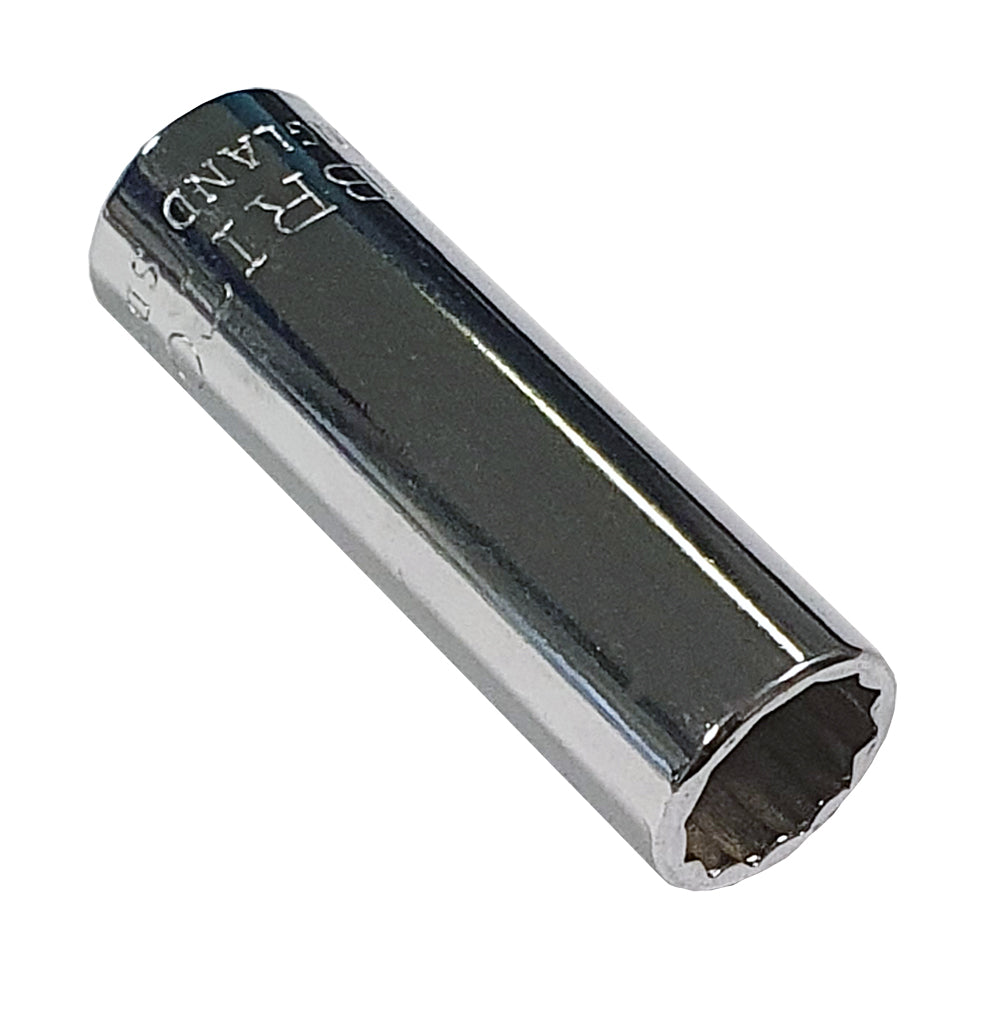 Britool England 1/4" Drive Af Deep Socket Range 12-Point, Sizes 3/16" - 7/16"