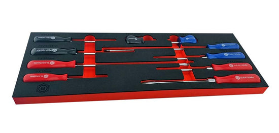 10Pc Pozi, Phillips & Slotted Screwdriver Set From Britool Hallmark - image 2