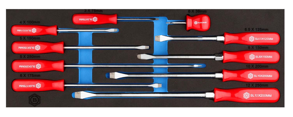 10Pc Slotted & Flared Screwdriver Set Module From Britool Hallmark - image 3
