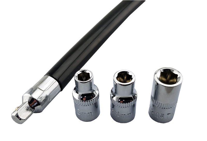 1/4" Extra-Long Flexible Hose Clip Driver & Socket Set From Britool Hallmark - image 6