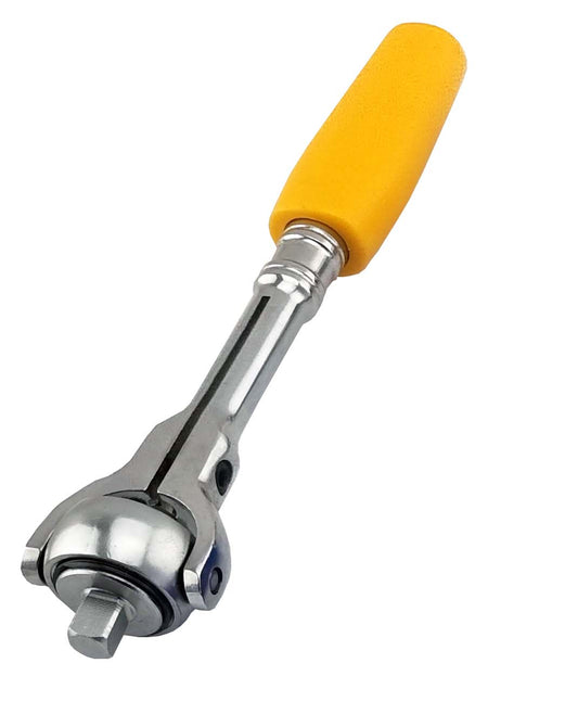 1/4" Drive Swivel Head Ratchet Britool Hallmark - Yellow Handle - image 2