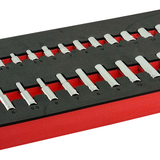 26Pc 1/4" Drive Standard & Deep Hexagon (6-Point) Socket Set - Britool Hallmark - image 7