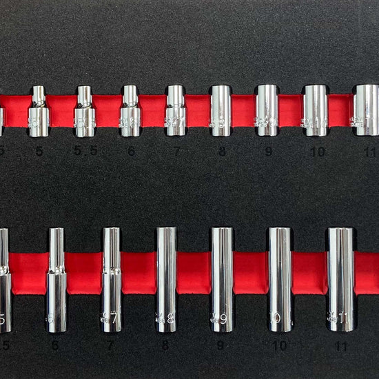 26Pc 1/4" Drive Standard & Deep Hexagon (6-Point) Socket Set - Britool Hallmark - image 2
